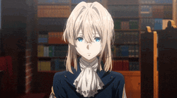 Violet Evergarden Brooch Necklace Hold GIF