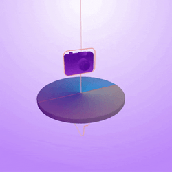 Violet Lightning Shape Pendulum GIF