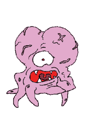 Violet Monster With Big Brain GIF