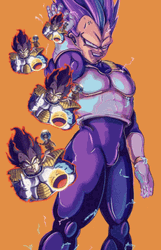 Violet Outfit Majin Vegeta GIF