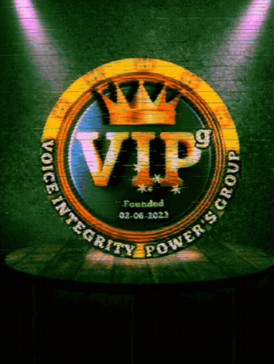 VIP Voice Integrity Power Group Logo GIF