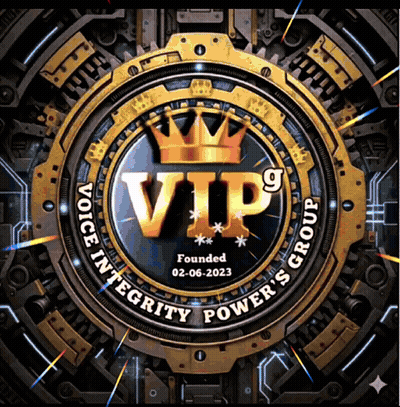 VIP9 Voice Integrity Power Group Logo GIF