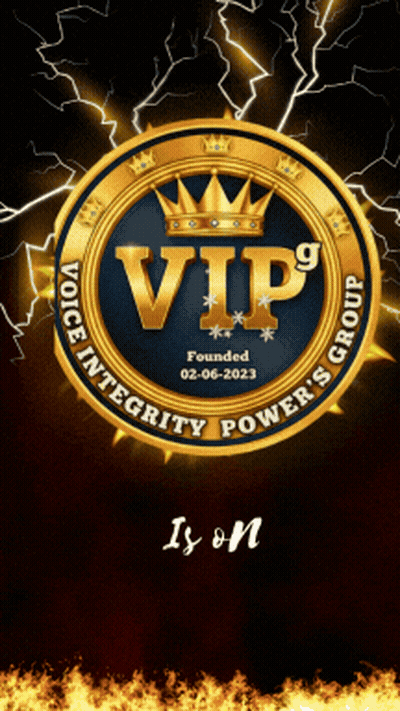 VIP9 Voice Integrity Power Group Logo GIF