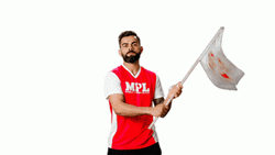 Virat Kohli Waving Flag GIF