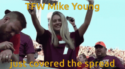 Virginia Tech Fan In Green Hoodie GIF