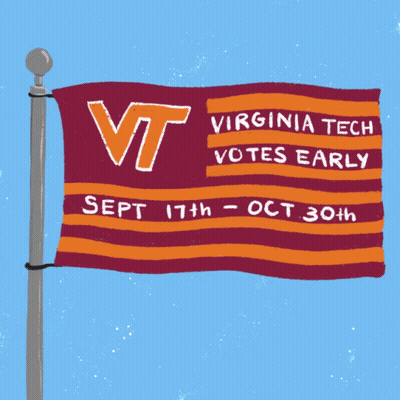 Virginia Tech Votes Early Flag GIF