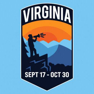 Virginia United Early Logo Man Holding Megaphone GIF