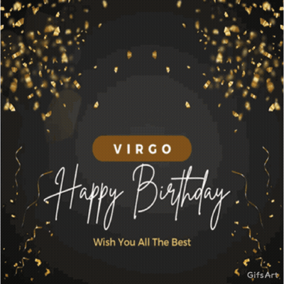 Virgo Birthday Card With Man GIF