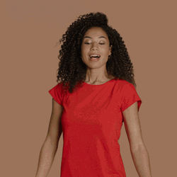 Virtual Ghost Hug Happy Smiling Girl   GIF