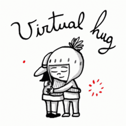Virtual Hug Emoji GIF