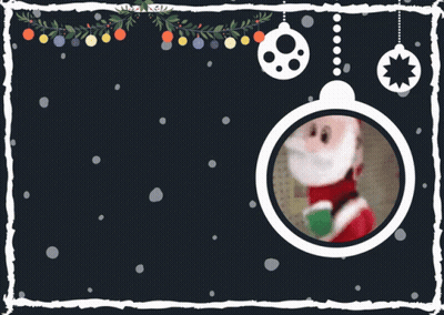 Virtual Party Invitation With Santa GIF