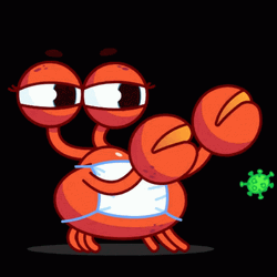 Virus Crab Face Mask GIF