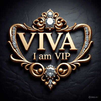 Viva I Am VIP Sign On Black Background GIF