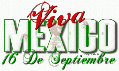 Viva Mexico 16 De Septiembre Is Written On A White Background GIF