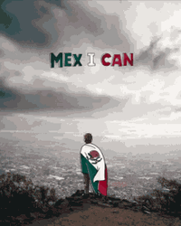 Viva Mexico Animated Man Flag Cape GIF