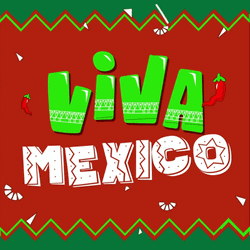 Viva Mexico Moving Animated Text