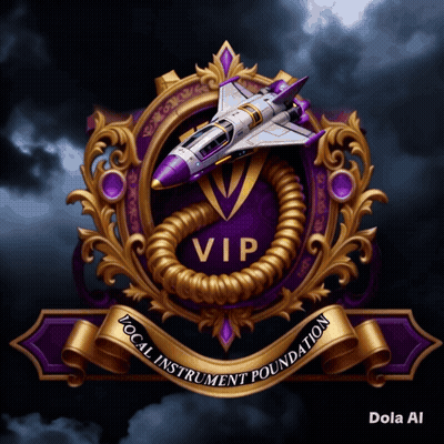 Vocal Instrument Foundation Logo With Rocket GIF