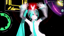  Vocaloid Hatsune Miku Heart GIF