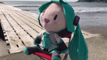  Vocaloid Miku Hatsune Miku Plush  GIF