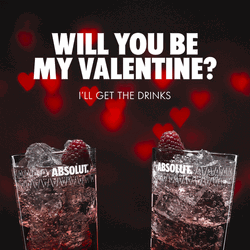 Vodka Cheers Will You Be My Valentine GIF
