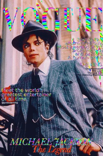 Vogue Magazine Cover Featuring Michael Jackson GIF
