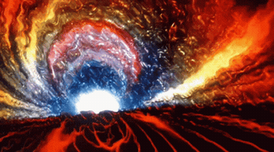 Volcano Emitting Bright Light GIF