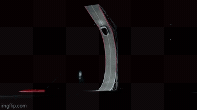 Volcano Erupting Smoke At Night GIF