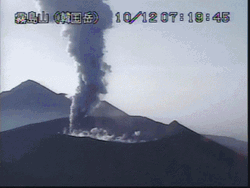 Volcano Eruption Footage Japan GIF