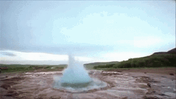 Volcano Eruption Geyser Hot Spring Iceland GIF