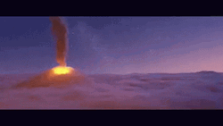 Volcano Eruption Time Lapse GIF