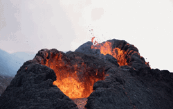 Volcano Splashing Lava