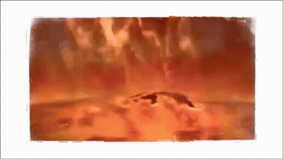 Volcano With White Frame GIF