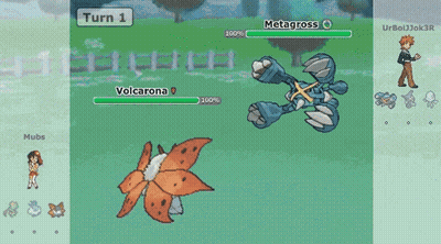 Volcarona Fighting Another Pokemon GIF