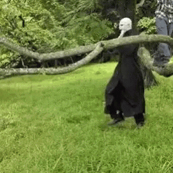 Voldemort Happily Walking GIF
