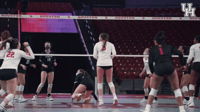 Volleyball Game In Houston Stadium GIF