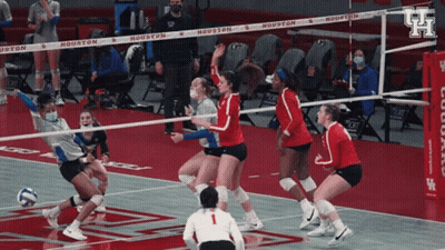 Volleyball Game On Houston Court GIF