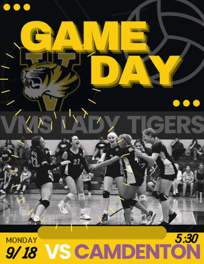 Volleyball Game Poster Monday 9 18 Vs Camdenton GIF