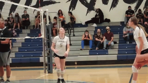 Volleyball Player Number 5 Serving GIF