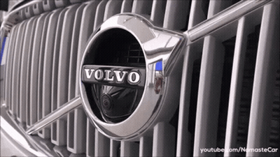 Volvo Logo On Car Grille GIF