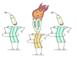 Voodoo Skulls Dancing Hula Hoop GIF
