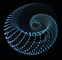 Vortex Blue Clock Spiral Loop GIF