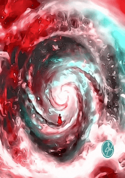 Vortex Of Red Green And White GIF