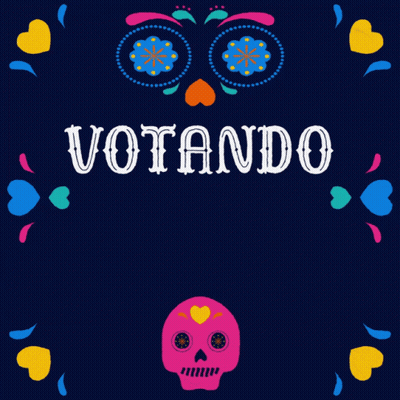 Votando Para Los Que No Pueden Sugar Skull Poster GIF