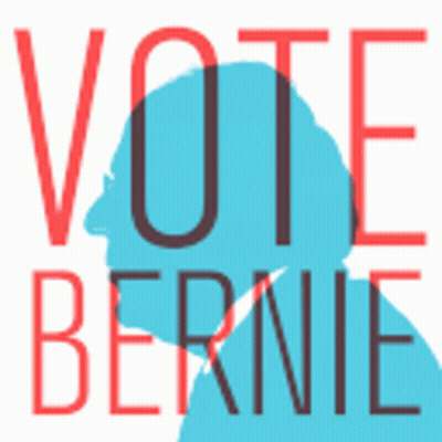 Vote Bernie Poster With Silhouette GIF