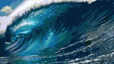 Vote Blue Poster With Blue Hearts GIF