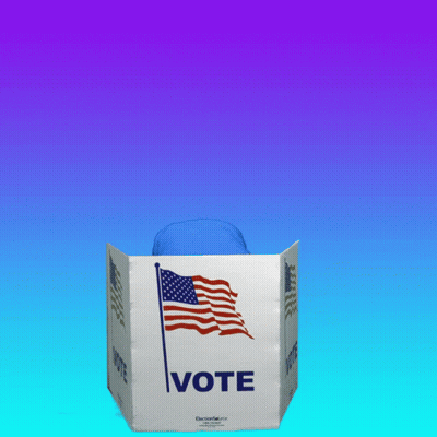 Vote Box With American Flag GIF