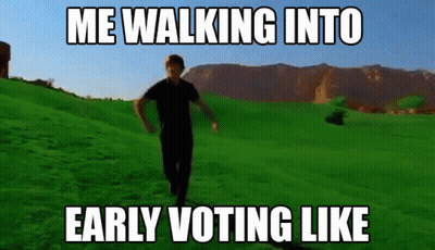 Vote Early Peace Sign Sticker GIF