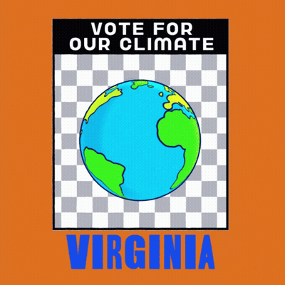 Vote For Our Climate Poster Cartoon Globe GIF