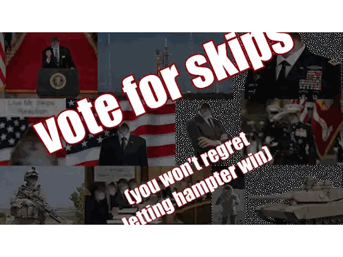 Vote For Skips Collage Sticker
