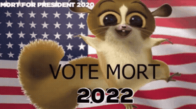 Vote Mort 2022 Poster With Squirrel GIF